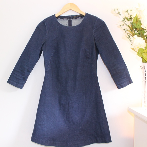 Zara Dresses & Skirts - Zara Denim Longsleeve Dress